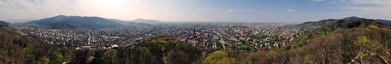 Panorama-Ansicht von Freiburg